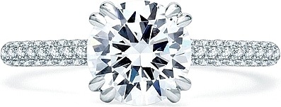 A.Jaffe Micro-Pave Diamond Engagement Ring