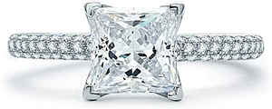 A.Jaffe Micro Pave Diamond Engagement Ring