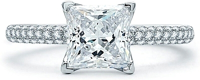 A.Jaffe Micro Pave Diamond Engagement Ring