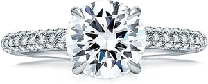A.Jaffe Micro Pave Diamond Engagement Ring