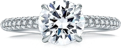 A.Jaffe Micro Pave Diamond Engagement Ring