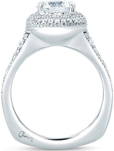 A.Jaffe Micro-Pave Halo Diamond Engagement Ring