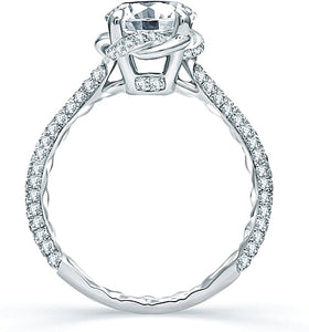 A.Jaffe Micro Pave Knot Diamond Engagement Ring