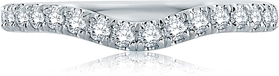 A.Jaffe Pave Contoured Diamond Wedding Band