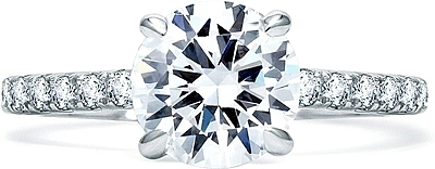 A.Jaffe Pave Diamond Engagement Ring