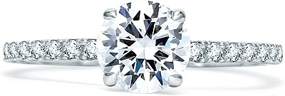A.Jaffe Pave Diamond Engagement Ring