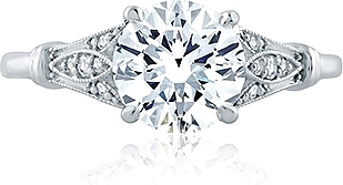 A.Jaffe Pave Diamond Engagement Ring