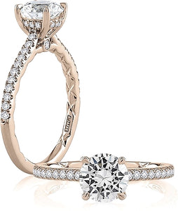 A classic through and through, the Four Prong with Diamond Band eng...