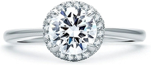 A.Jaffe Pave Halo Diamond Engagement Ring