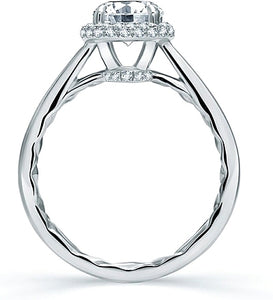 This diamond engagement ring setting by a.Jaffe features a classic ...
