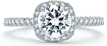 A.Jaffe Pave Halo Diamond Engagement Ring