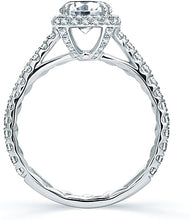 A.Jaffe Pave Halo Diamond Engagement Ring