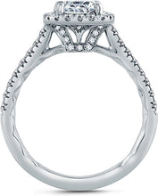 A.Jaffe Pave Halo Diamond Engagement Ring