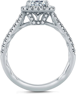 A.Jaffe Pave Halo Diamond Engagement Ring