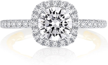 A.Jaffe Pave Halo Diamond Engagement Ring