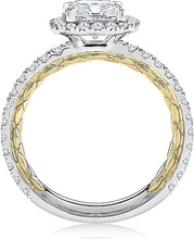 A.Jaffe Pave Halo Diamond Engagement Ring