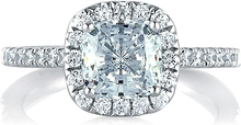 A.Jaffe Pave Halo Diamond Engagement Ring