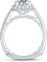 A.Jaffe Pave Halo Diamond Engagement Ring