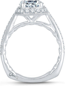 A.Jaffe Pave Halo Diamond Engagement Ring