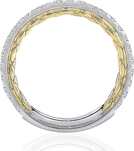 A.Jaffe Pave Set Round Brilliant Cut Diamond Wedding Band