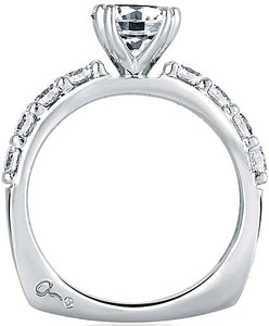A.Jaffe Prong Set Round Brilliant Cut Diamond Engagement Ring