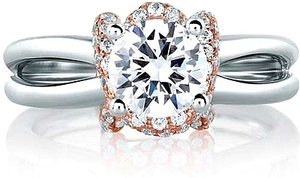 A.Jaffe Rose Gold Diamond Engagement Ring