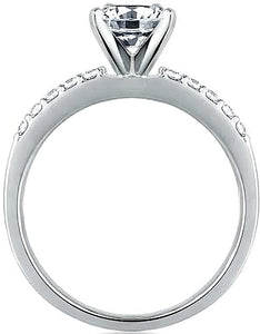 A.Jaffe Shared Prong Diamond Engagement Ring