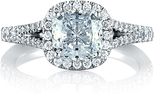 A.Jaffe Split Shank Diamond Engagement Ring