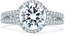 A.Jaffe Split Shank Pave Diamond Engagement Ring