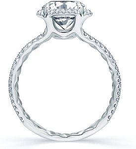 A.Jaffe Split Shank Pave Diamond Engagement Ring