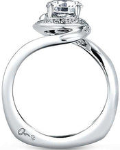 A.Jaffe Twist Pave Halo Diamond Engagement Ring