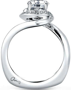 This diamond engagement ring setting features a simple shank that t...