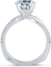A.Jaffe Twist Shank Diamond Engagement Ring