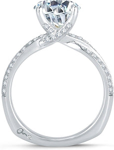A.Jaffe Twist Shank Diamond Engagement Ring