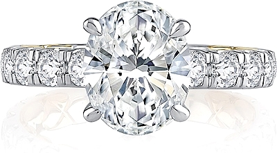 A.Jaffe Two-Tone Diamond Engagement Ring