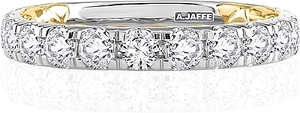 A.Jaffe Two-Tone Diamond Wedding Band