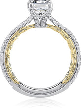 A.Jaffe Two-Tone Pave Diamond Engagement Ring