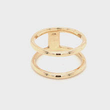 14k Yellow Gold Double Band Ring