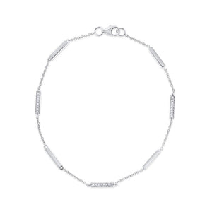 14K Gold and Diamond Bracelet. Available in yellow, white and rose ...