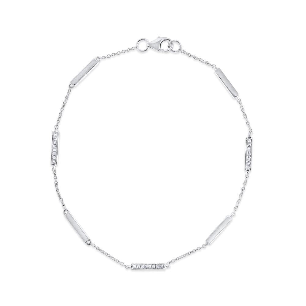 14K Gold and Diamond Bracelet. Available in yellow, white and rose ...