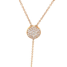 18k Rose Gold Diamond Lariat Necklace