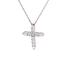 1.55ct 14k White Gold Diamond Cross and Chain 360 vide view