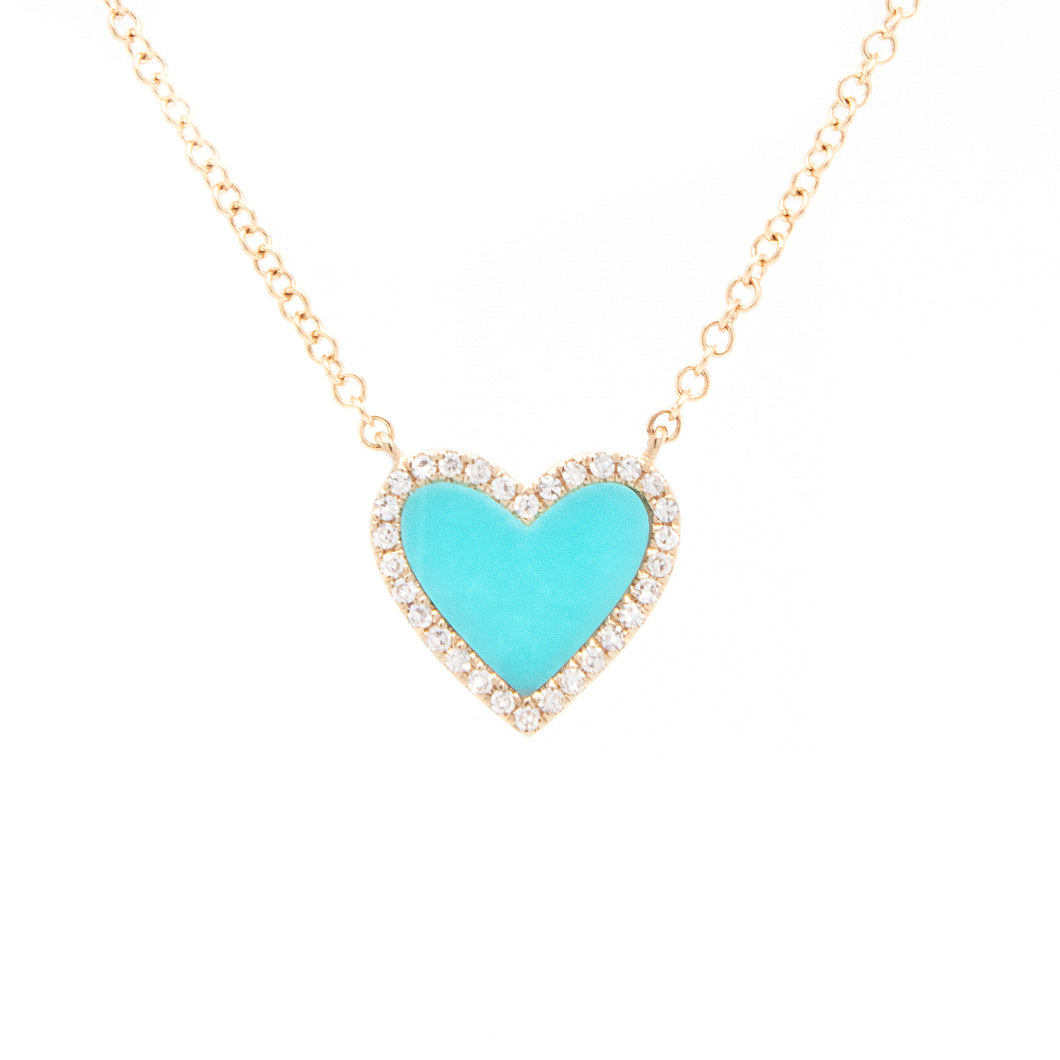 This sweet 14k yellow gold, colorpop necklace features a turquoise ...
