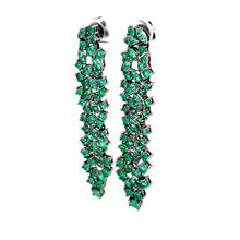 7.04ct 18k Emerald Drop Earrings 360 video view