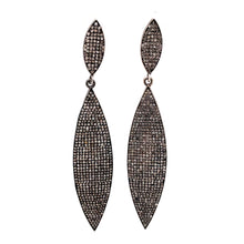 Sterling Silver & Black Rhodium Diamond Earrings