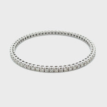4.10ct 14k White Gold Diamond Stretch Bracelet
