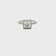 1.82ct Asscher Cut Diamond Platinum Engagement Ring