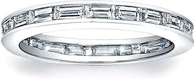 Channel set baguette diamond band deals