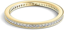 Channel Set Milgrain Round Brilliant Diamond Eternity Ring .25ct tw
