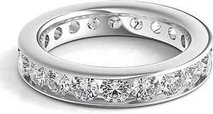Channel Set Round Brilliant Cut Diamond Eternity Ring 2.00ct tw